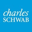 Charles Schwab logo with white text on a blue background.